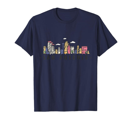San Antonio Skyline Texas Pride City Souvenir Gift T-Shirt