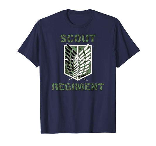 Attack on Titan Season 2 Scout Regiment Camo Print Anime T-Shirt