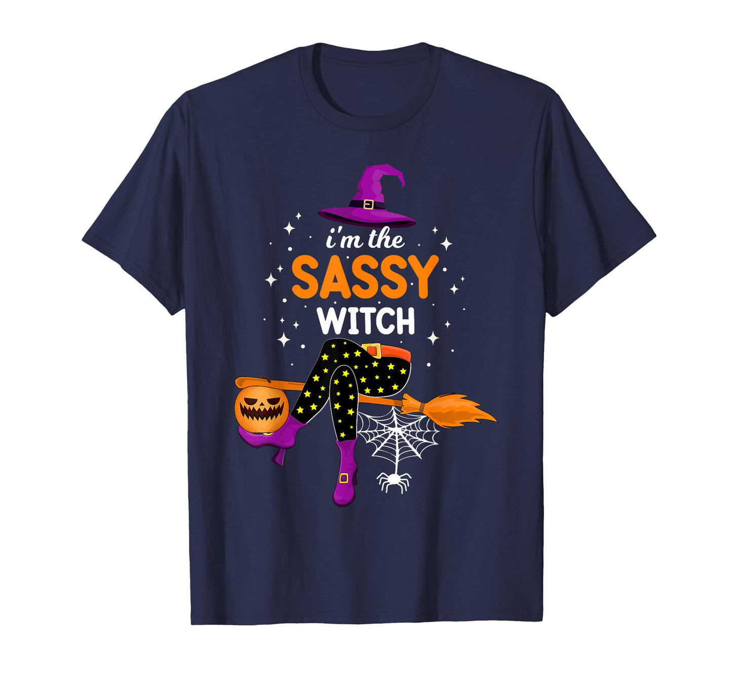 I'm The Sassy Witch Halloween Costume Matching Girls Women T-Shirt