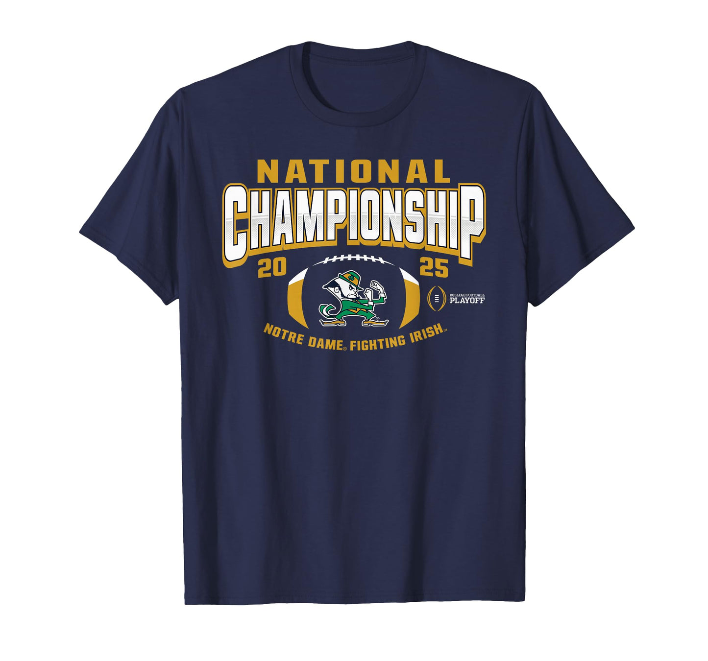 Elite Authentics Notre Dame Fighting Irish Unisex-Adult Black Cotton Short Sleeve Modern T-Shirt