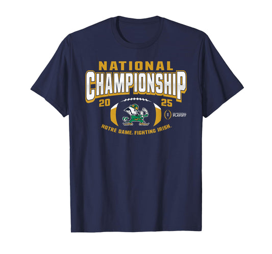 Elite Authentics Notre Dame Fighting Irish Unisex-Adult Black Cotton Short Sleeve Modern T-Shirt