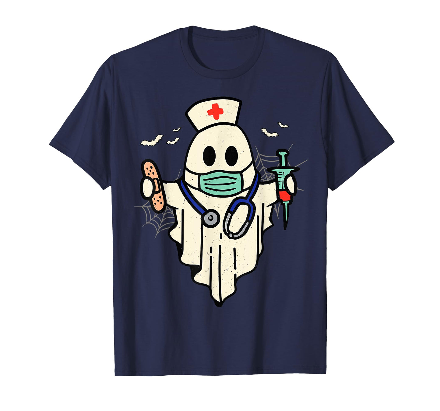 Halloween Nurse Nursing Funny Health Worker RN Ghost Nurse T-Shirt