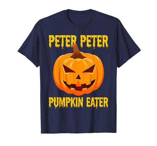 Retro Pumpkin Eater Halloween Ghost Men Couple Costume T-Shirt