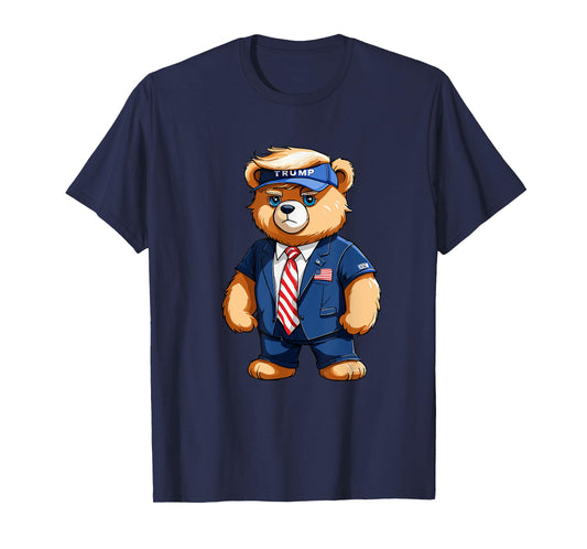 Trump Teddy Bear USA Flag Patriot Supporter T-Shirt