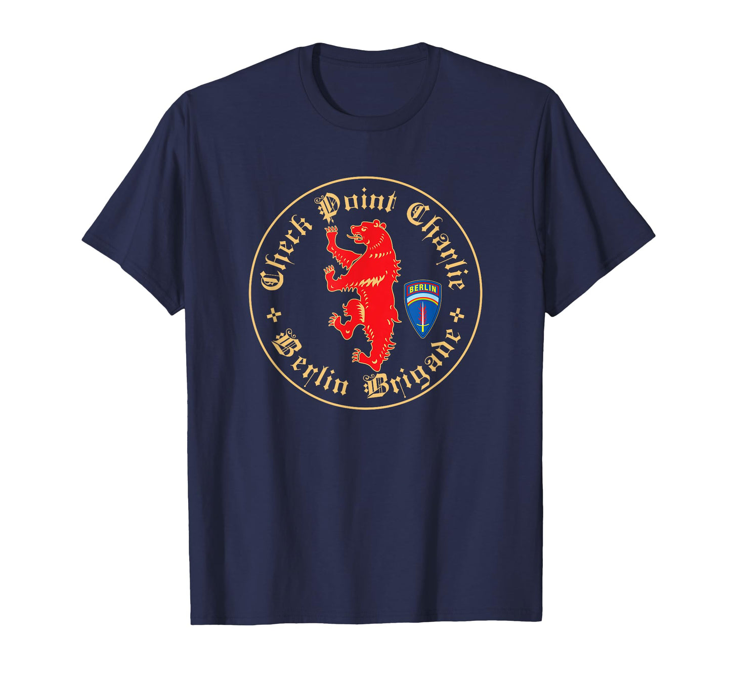 Patriot Issue Men's Black Check Point Charlie Berlin Brigade T-Shirt