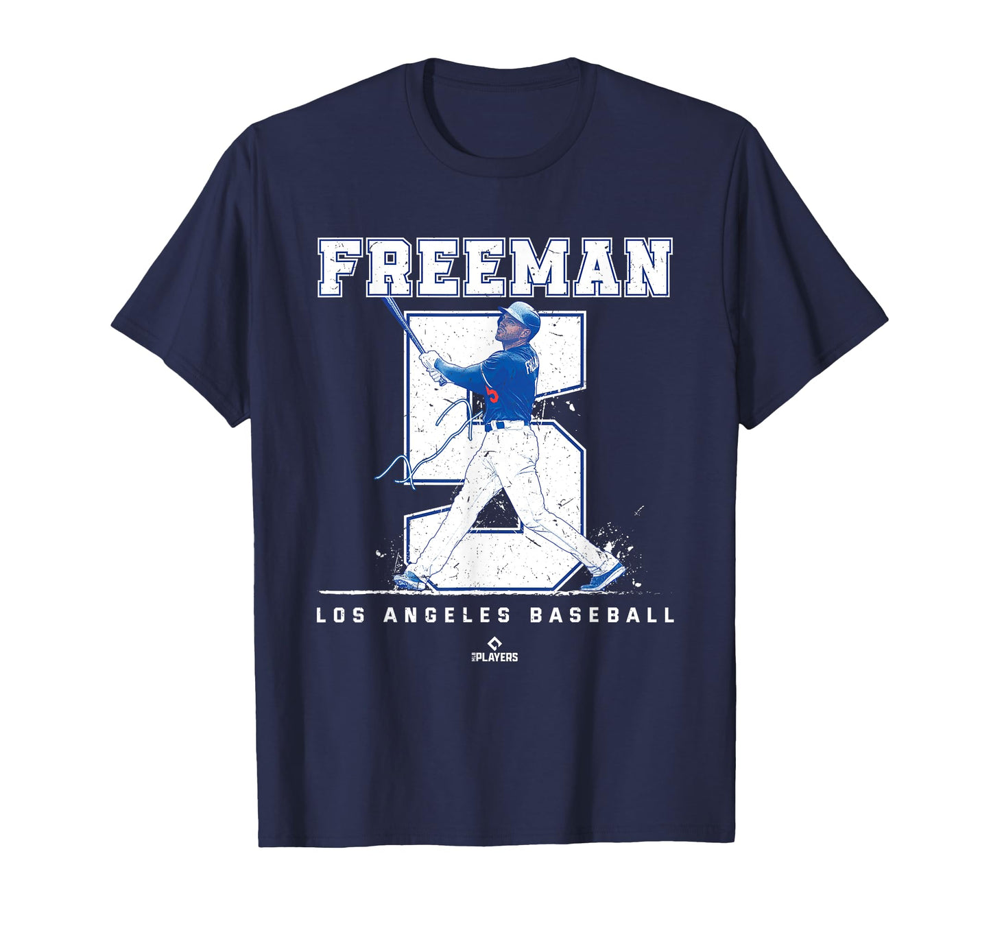 Number and Portrait Freddie Freeman Los Angeles MLBPA T-Shirt