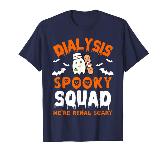 Halloween Dialysis Tech Ghost Nurse Halloween Kidney Renal T-Shirt