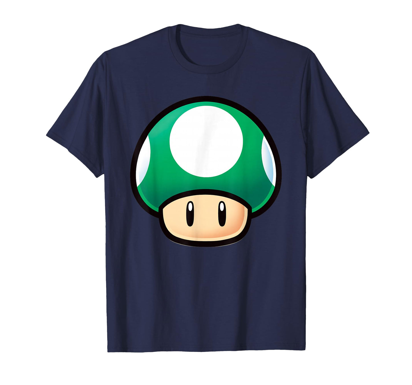 Super Mario Green Mushroom Big Face T-Shirt