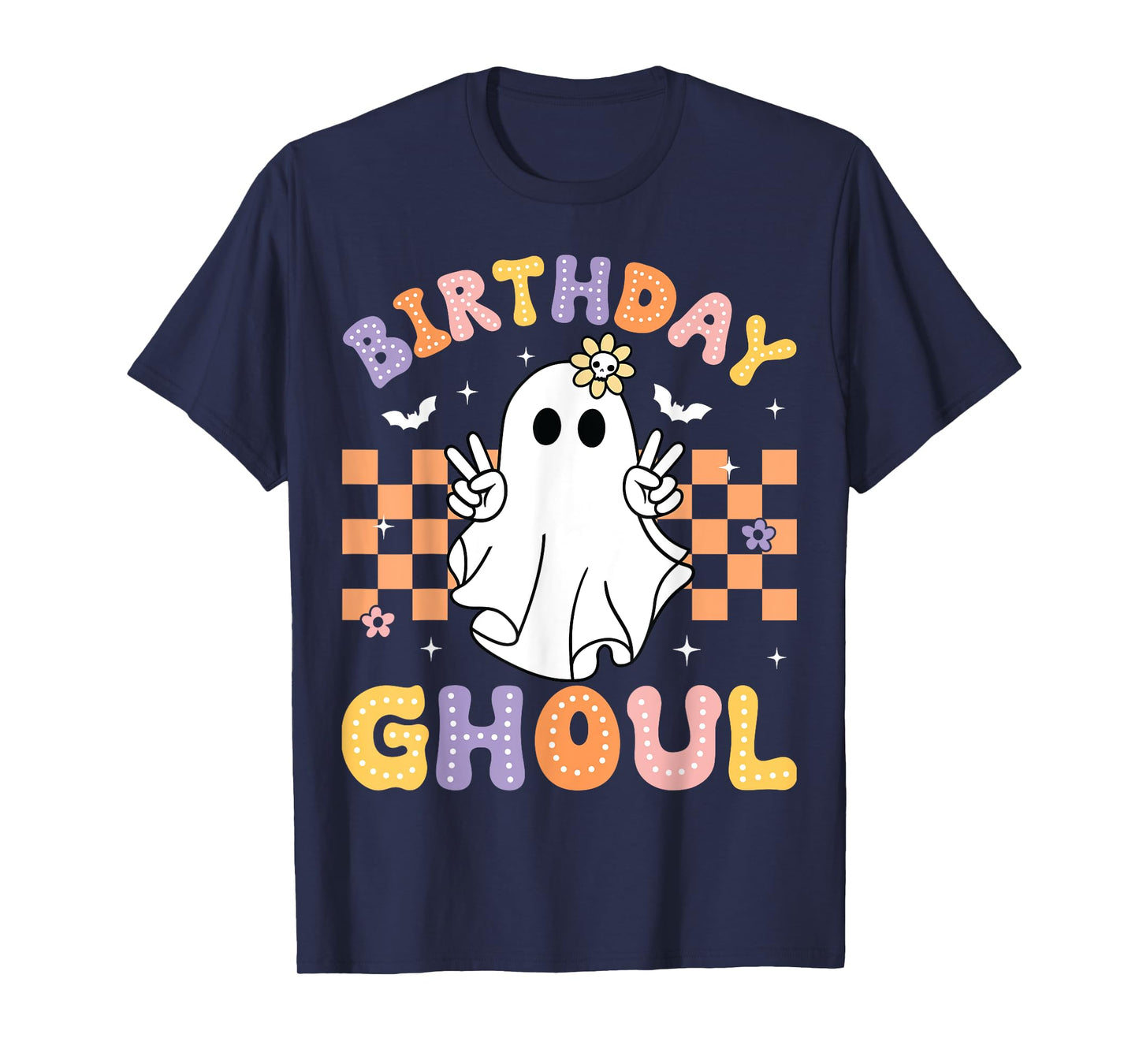 Birthday Ghoul Ghost Groovy Funny Halloween Birthday Party T-Shirt