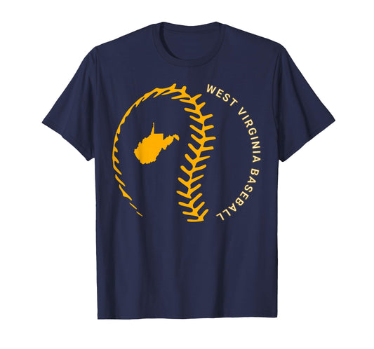 State of West Virginia Baseball WV Pride Baseball Threads T-Shirt