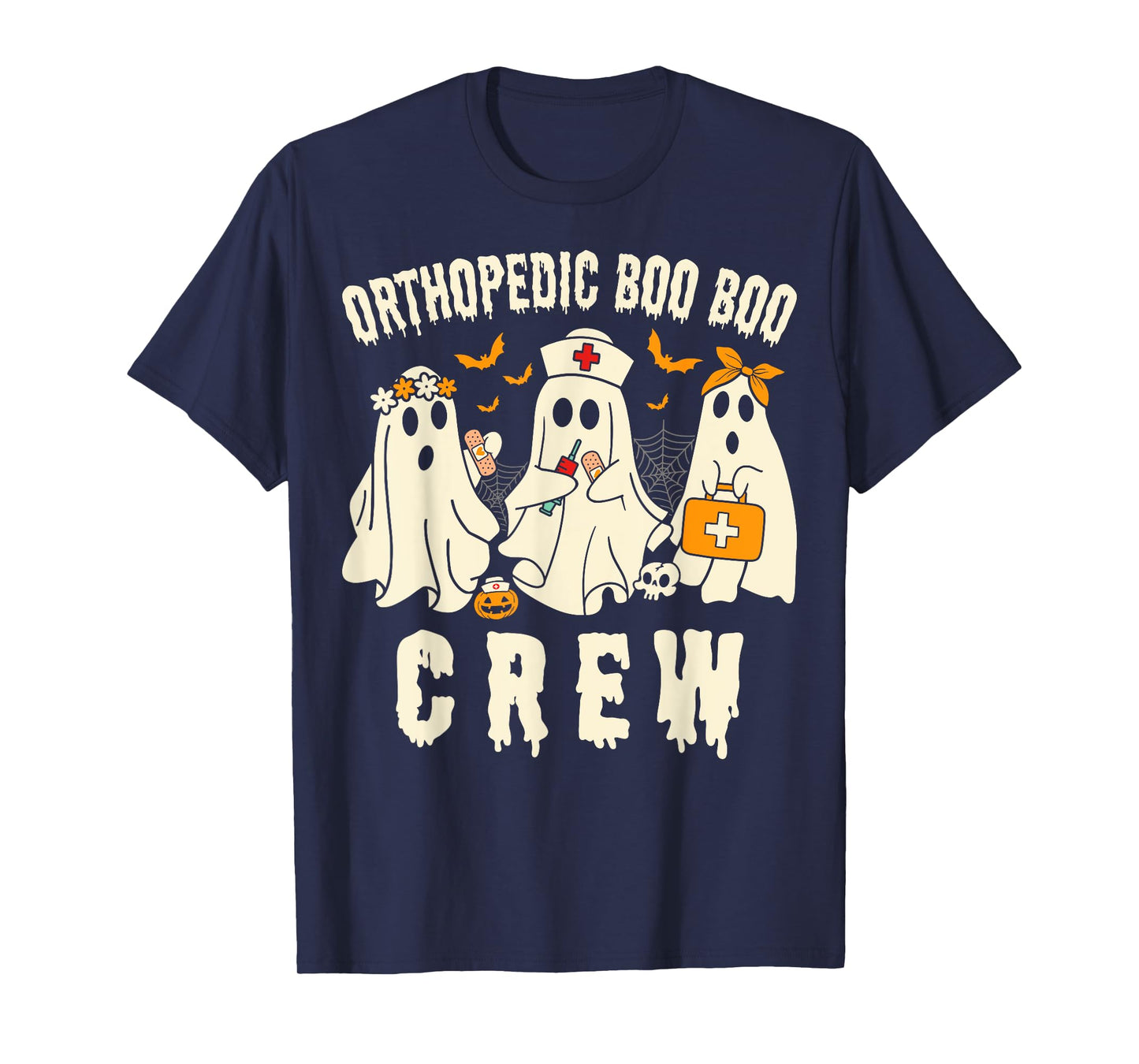 Orthopedic Boo Crew Ortho Nursing Halloween Ghost Costume T-Shirt