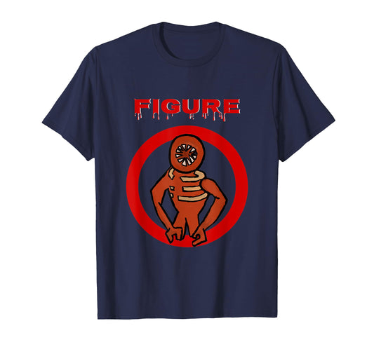 2022 Black Monster Horror Game Doors Figure T-Shirt