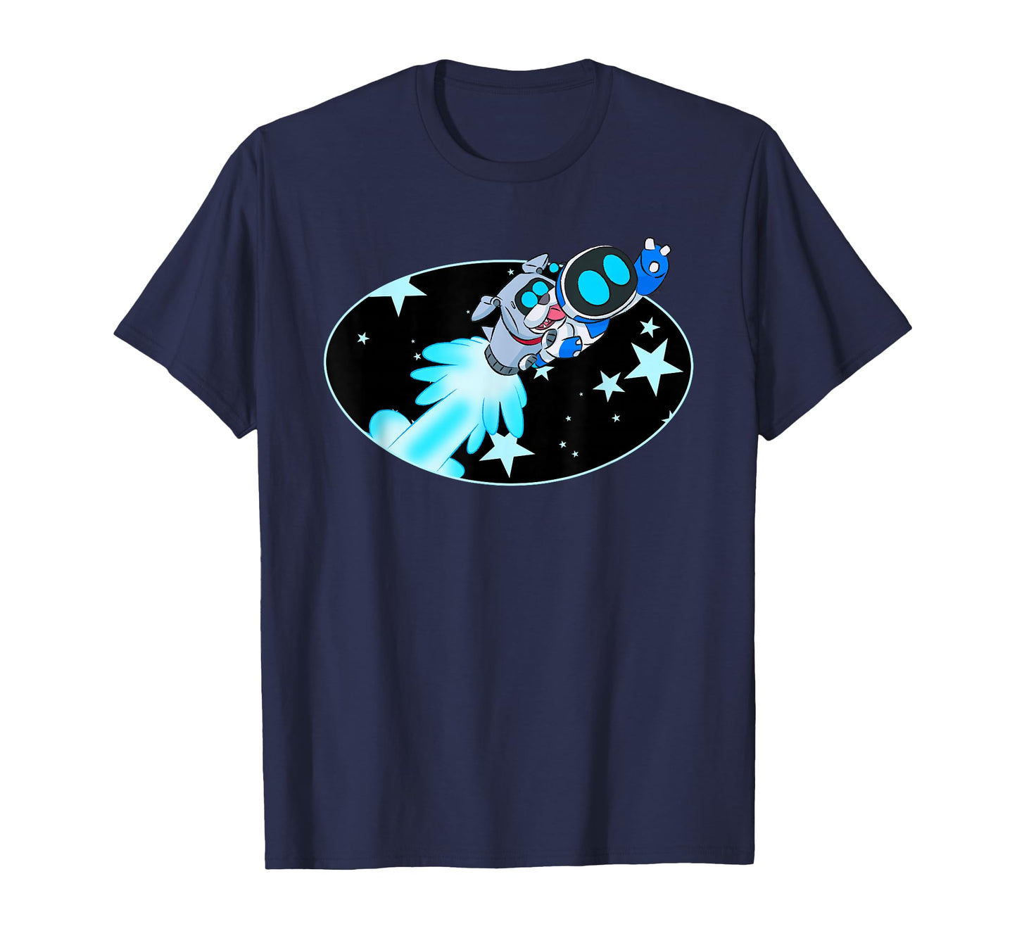 Astro Bot Rescue Mission Rocket Dog Flight Club PlayStation T-Shirt
