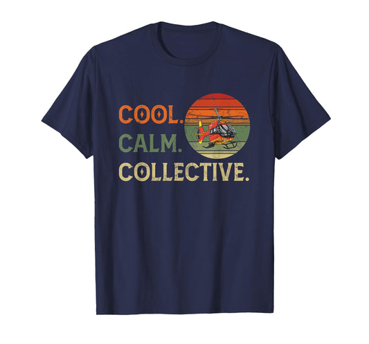 Cool Calm Collective for Helicopter Pilots Vintage Sunset T-Shirt