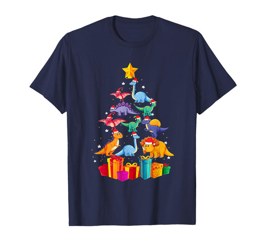 Tree Rex Funny Dinosaur Christmas Kids Adults Gift T-Shirt