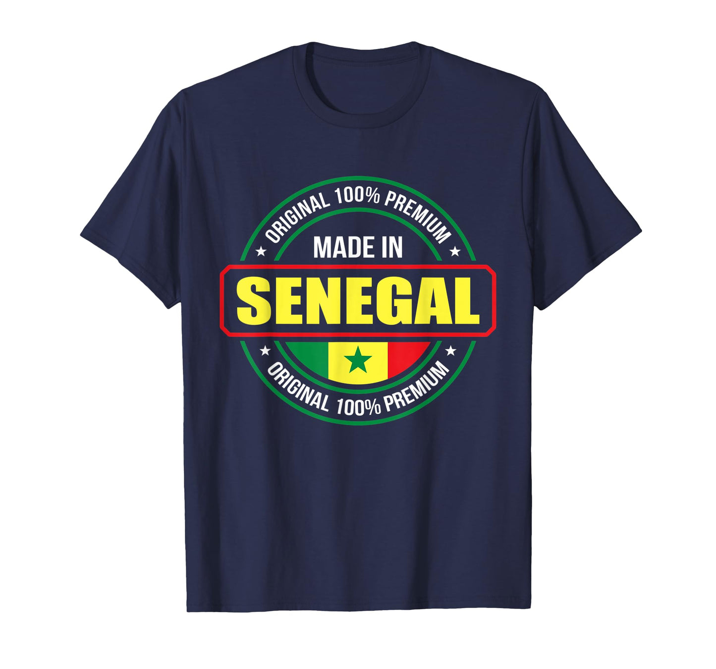 Funny Senegal Flag Shirt Roots From Usa Senegal T-Shirt