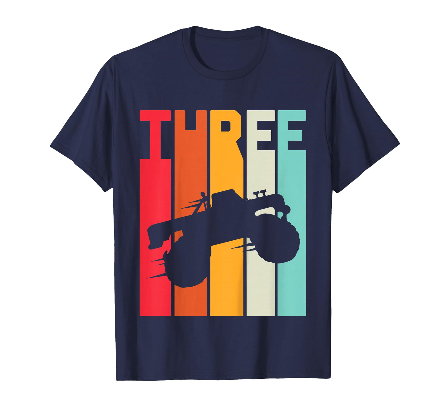 3rd Birthday Retro Monster Truck 3 Years Boys Girl Kids T-Shirt