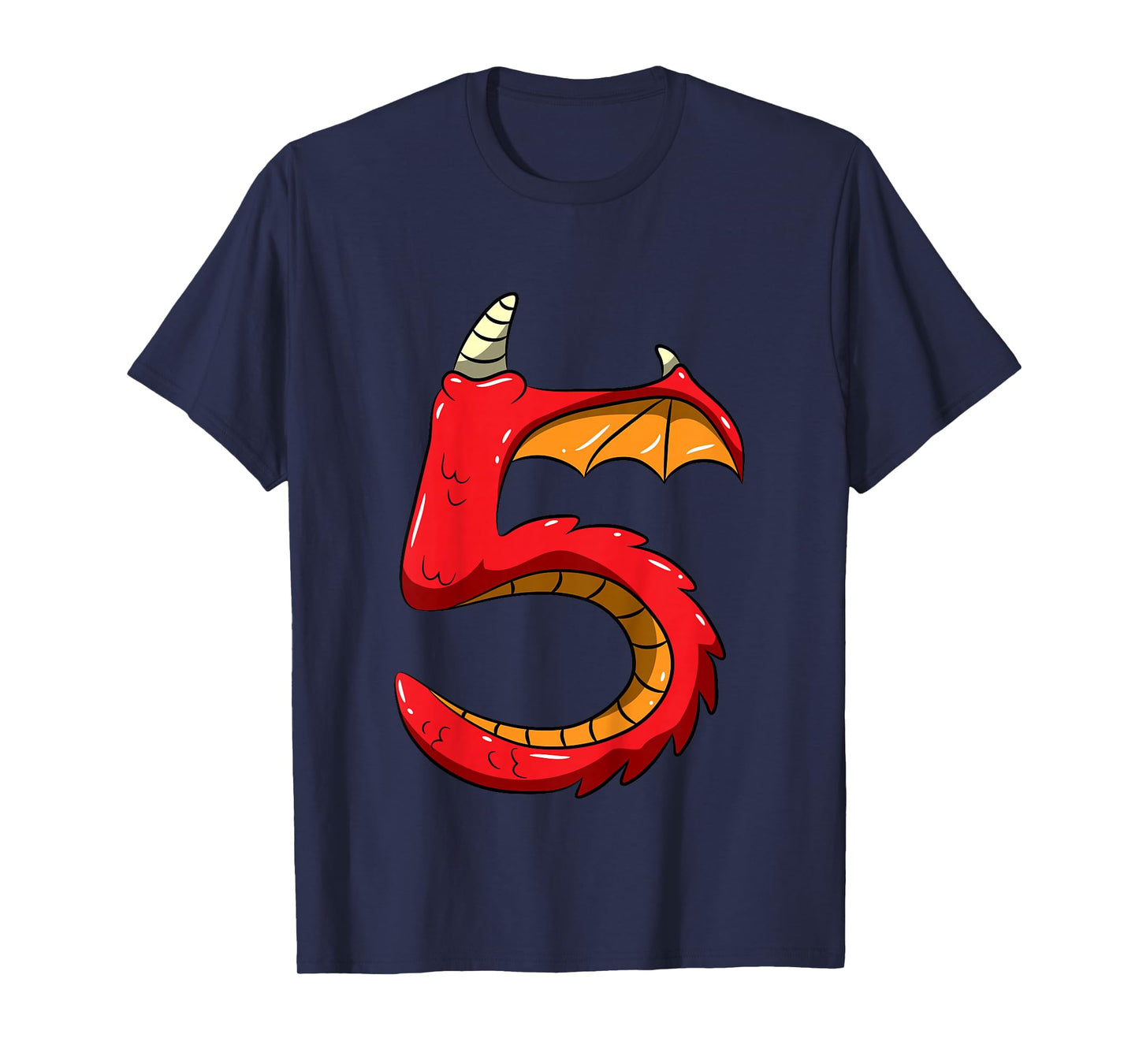 5 Years Old Birthday Tee 5th Birthday Little Monster Dragon T-Shirt