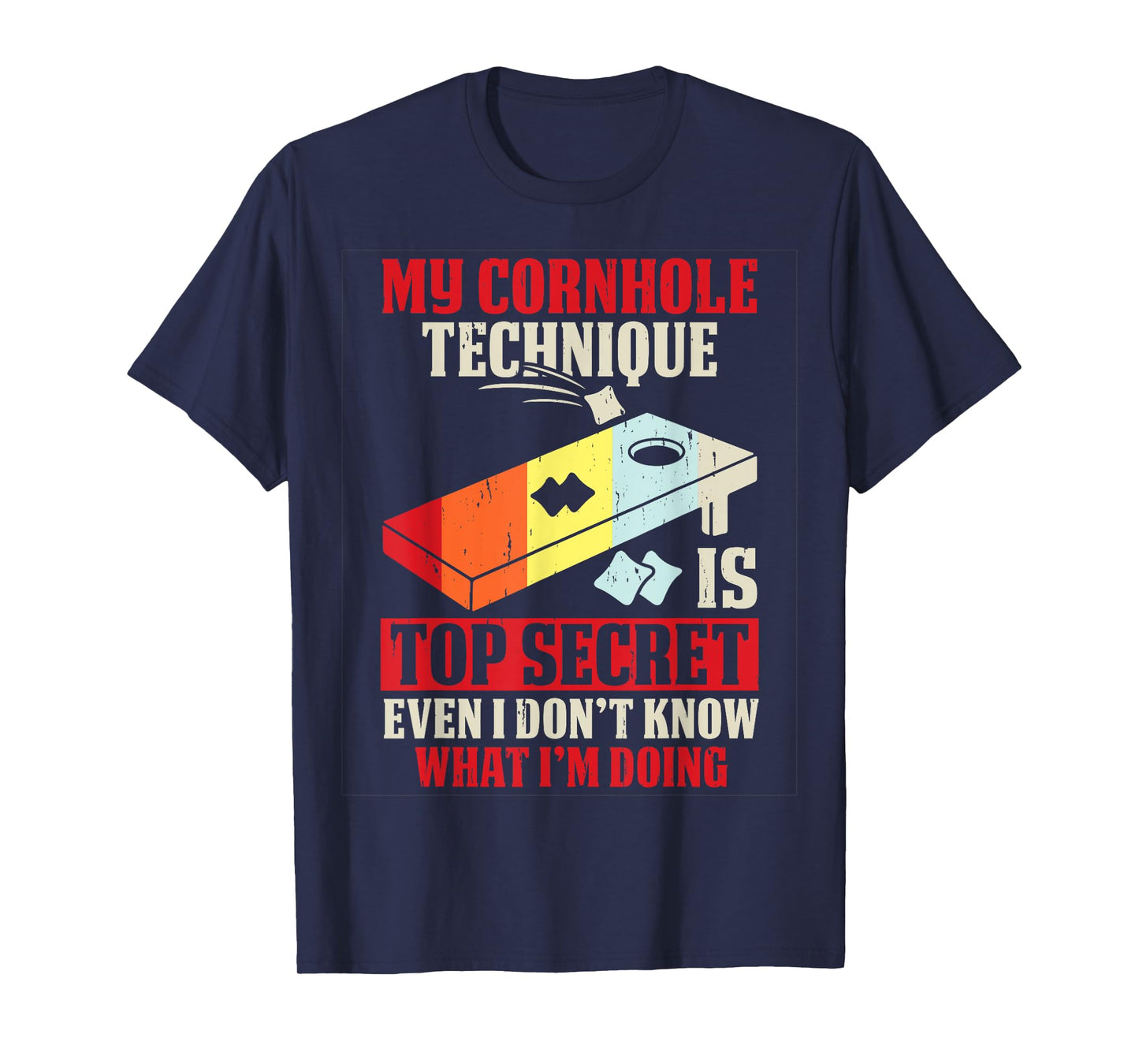 Funny Cornhole T-Shirt, Small, Black
