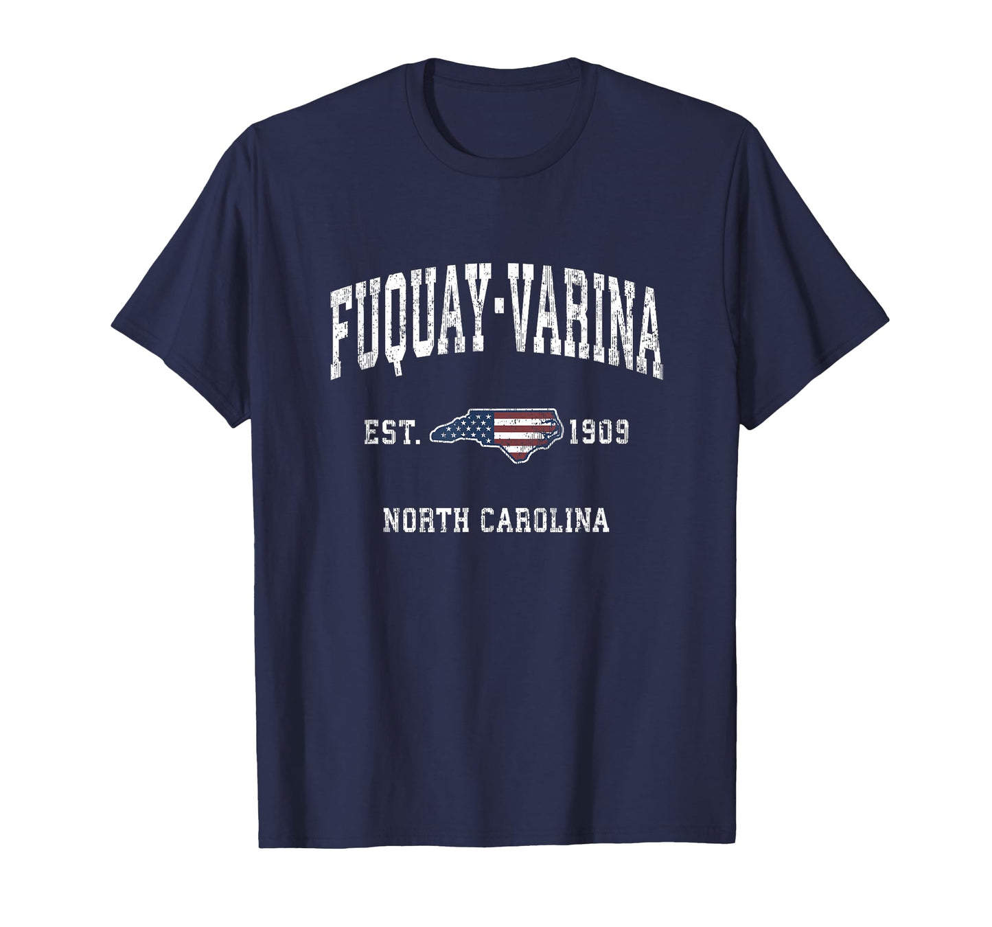 Fuquay-Varina North Carolina NC Vintage American Flag Design T-Shirt