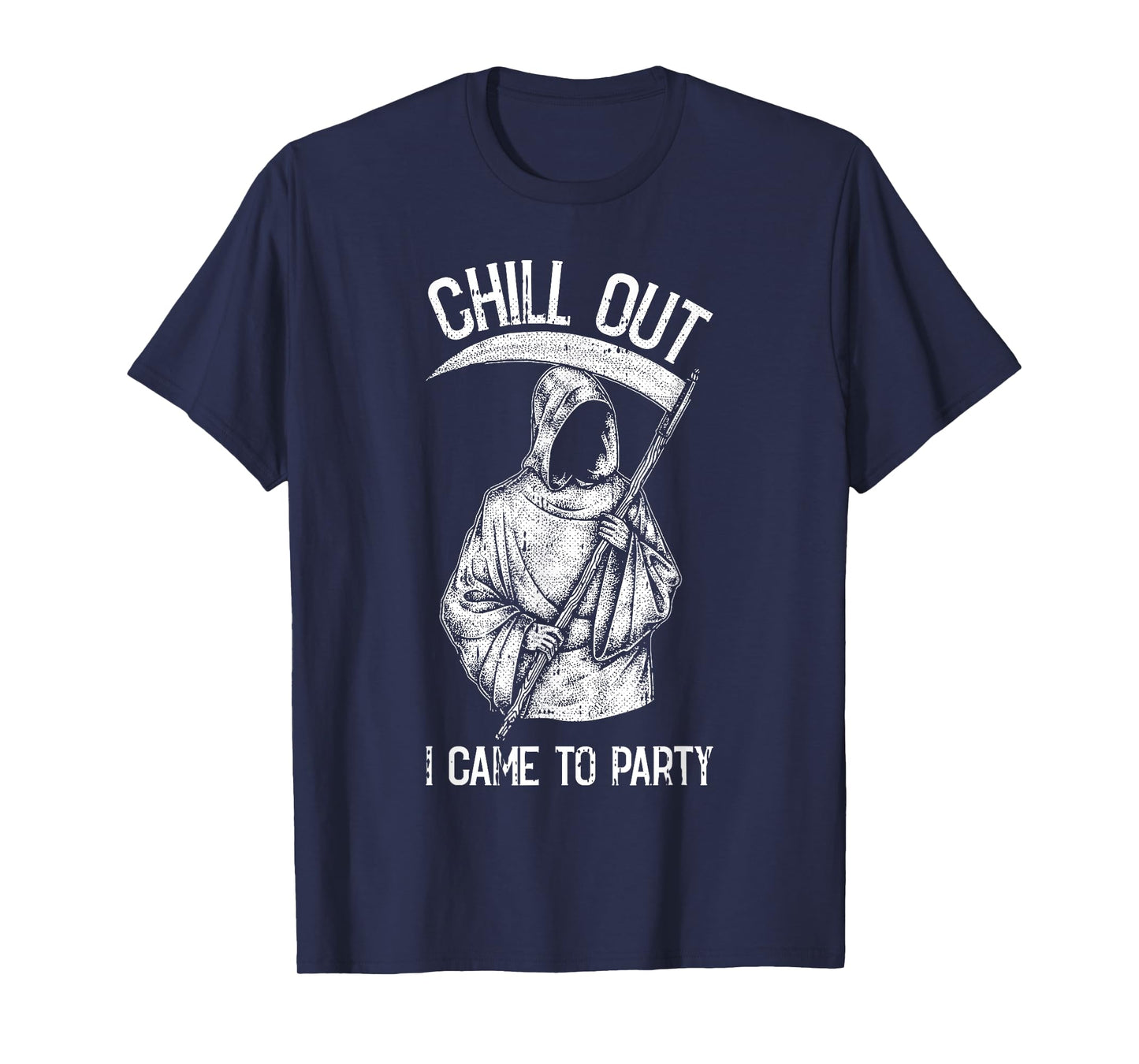 I Came To Party Lazy Halloween Costume Funny Grim Reaper T-Shirt