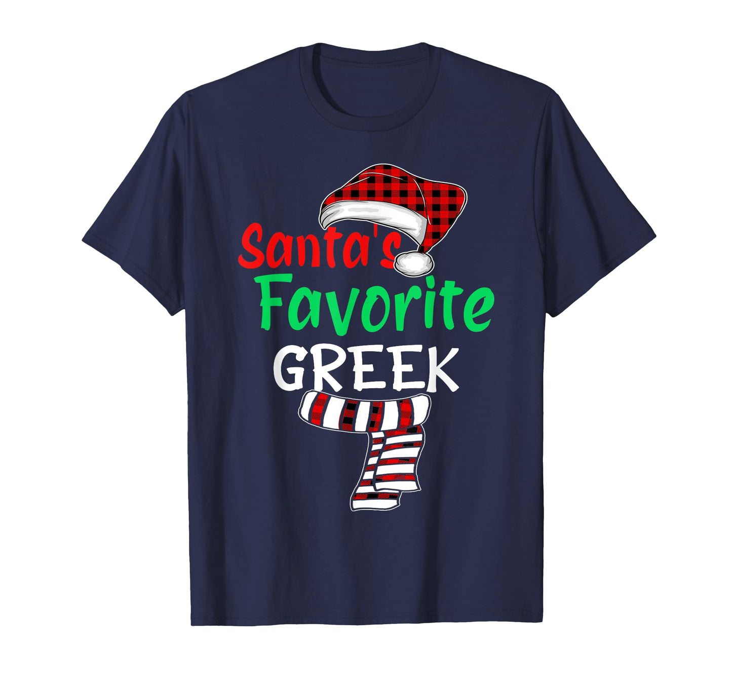 Christmas Pajamas Santa Claus Shirt, Santa's Favorite Greek T-Shirt