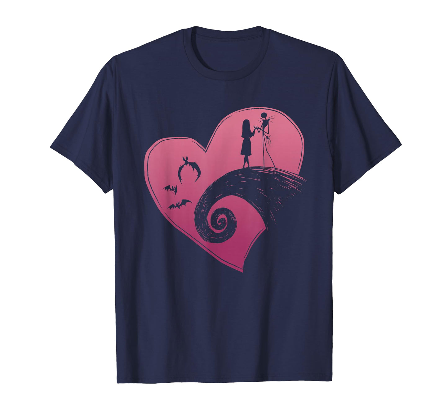 Disney The Nightmare Before Christmas Jack and Sally Heart T-Shirt