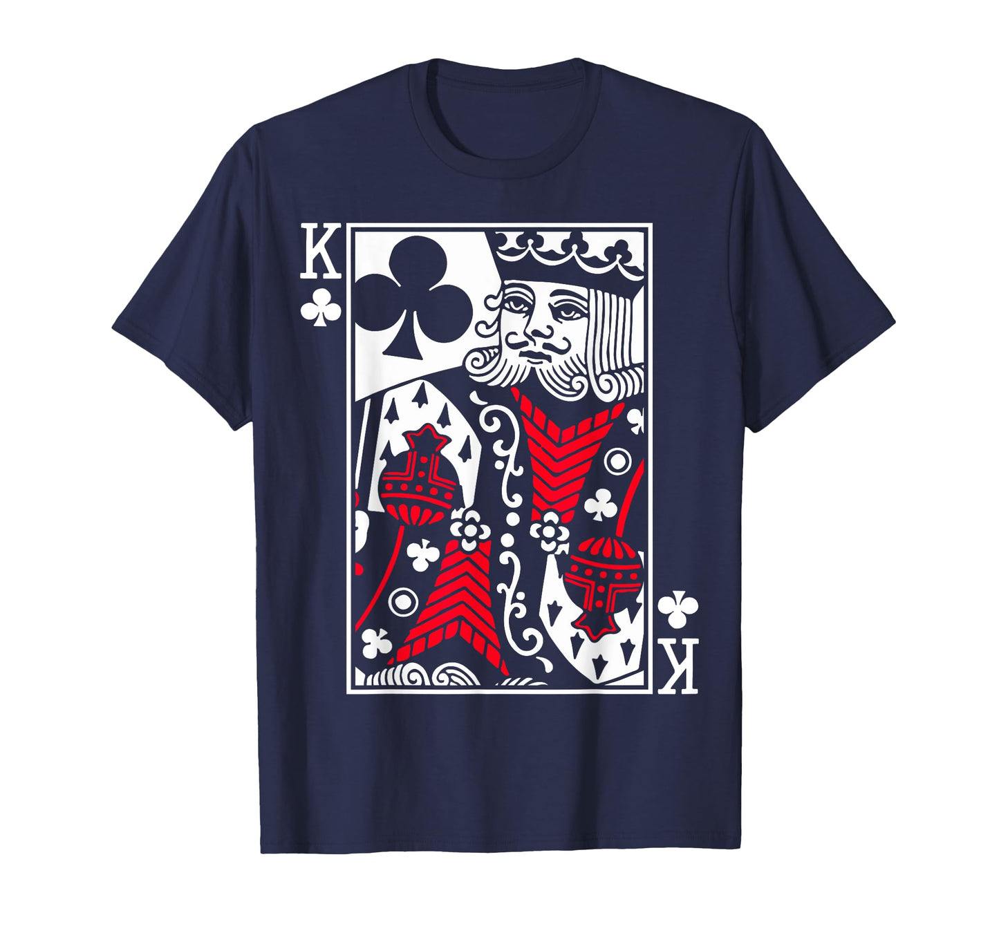 King Poker Card of Clubs Playing Cards with 4 Kings Costume T-Shirt
