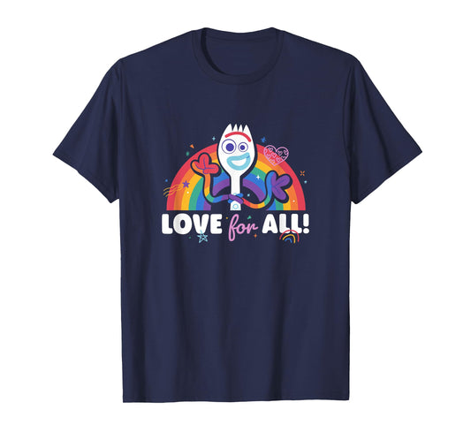 Disney Pixar Toy Story 4 Rainbow Forky Love for All T-Shirt