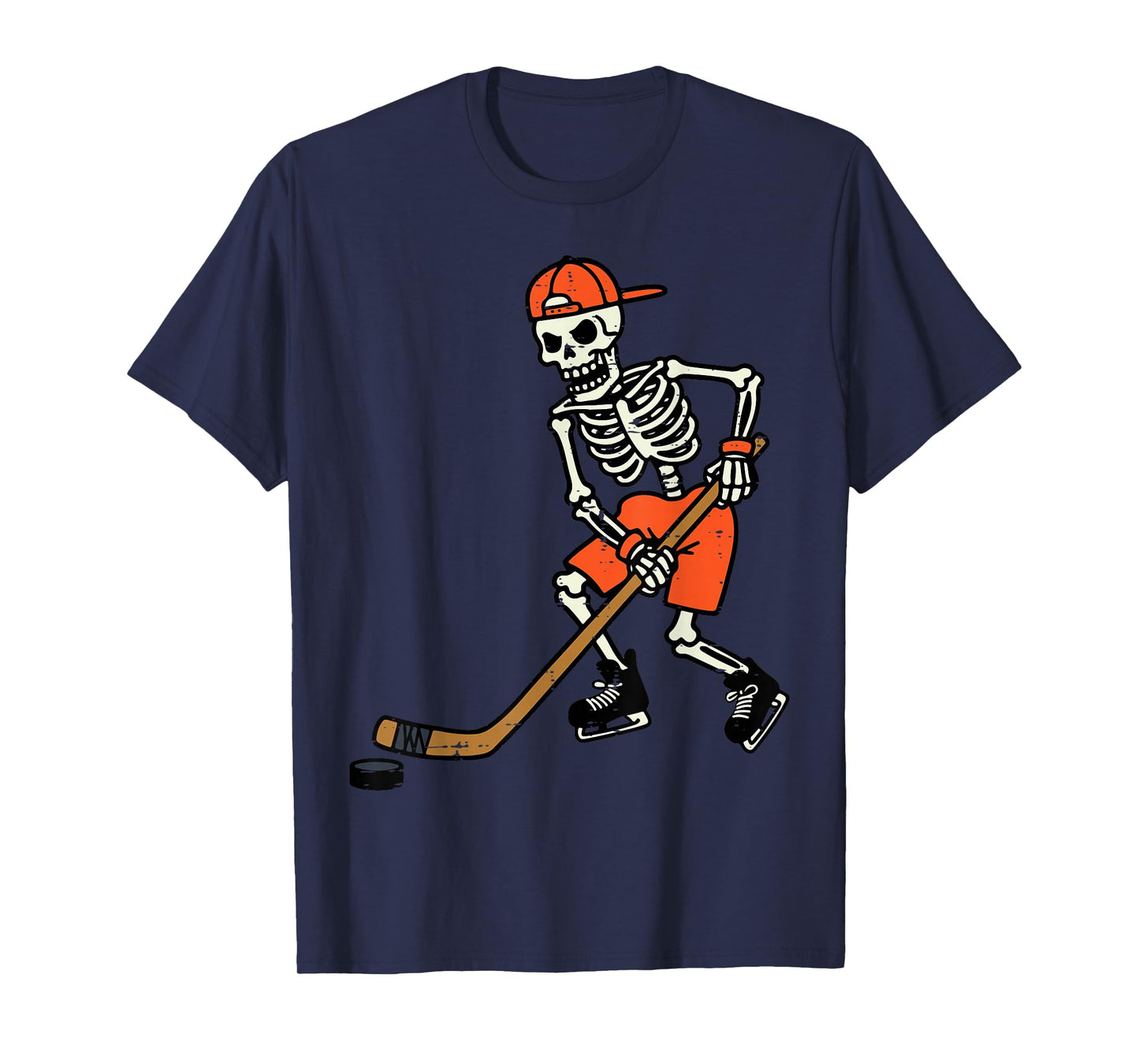 Halloween Skeleton Ice Hockey Costume Men Boys Kids Teens T-Shirt