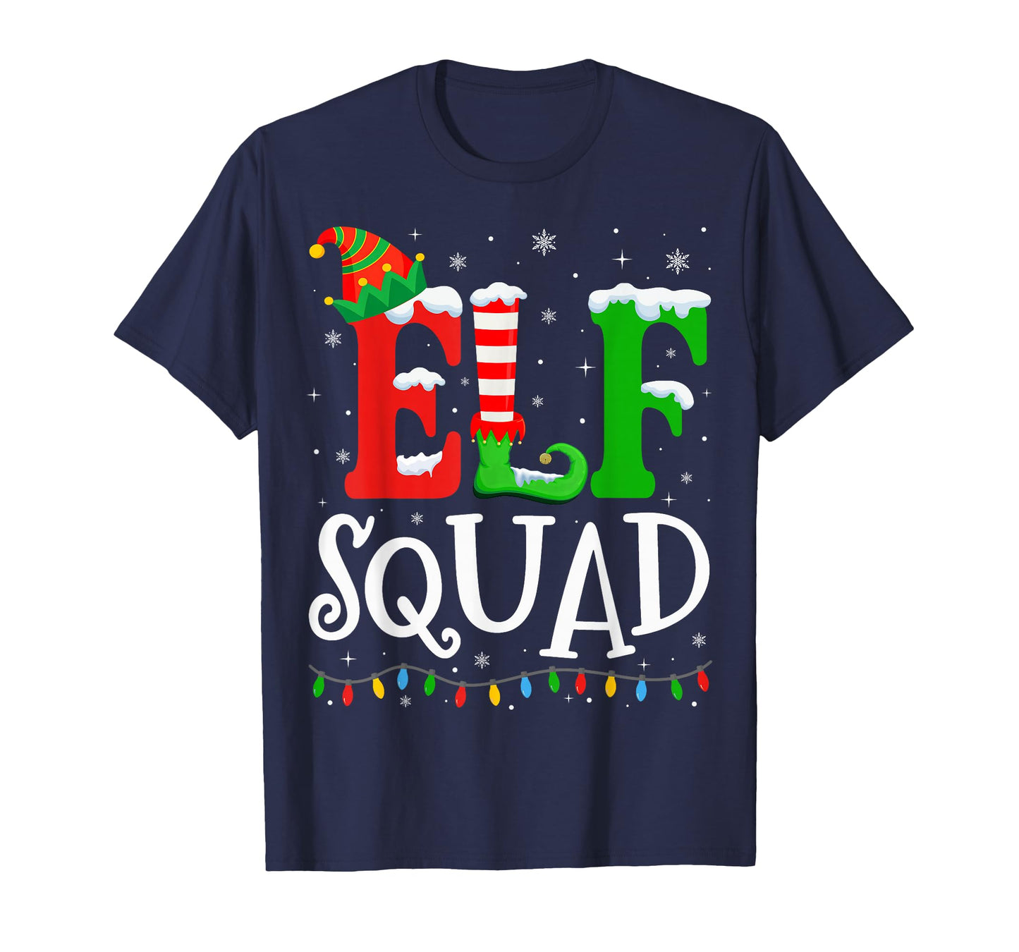 Elf Family Christmas Matching Pajamas Xmas Elf Squad T-Shirt