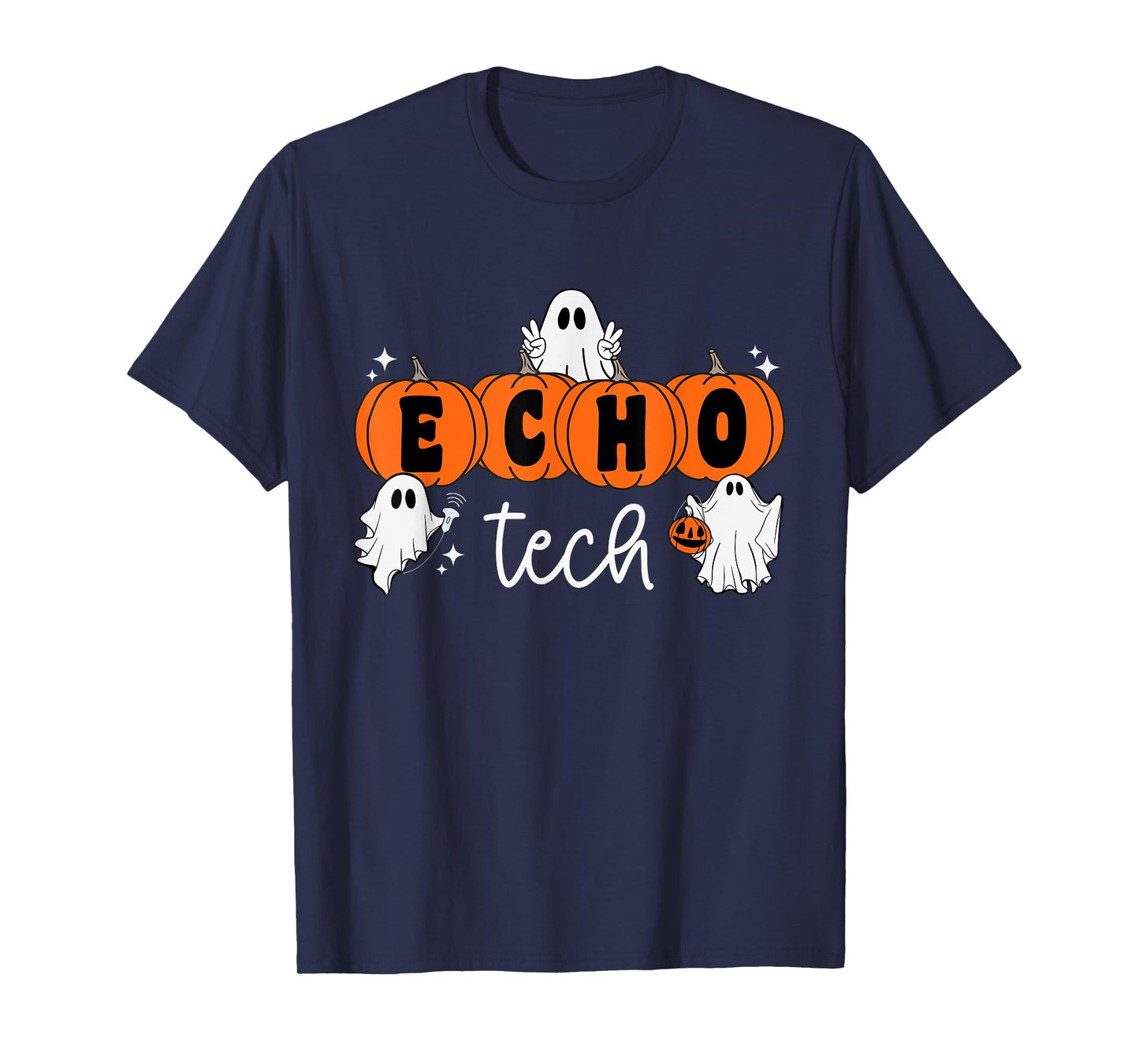 Retro Ultrasound Tech Halloween Echo Tech Vascular Tech T-Shirt