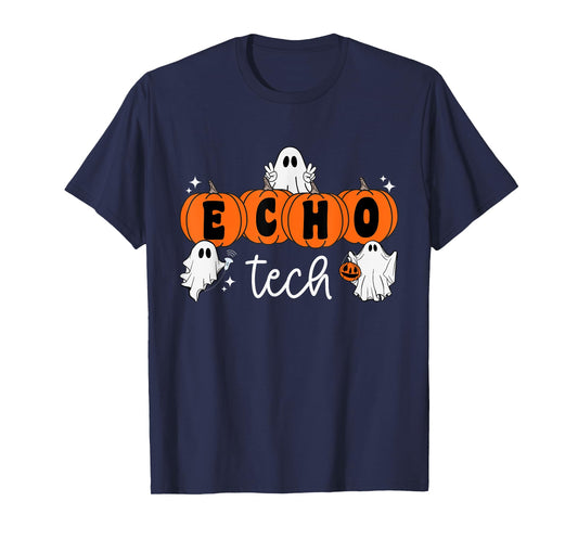 Retro Ultrasound Tech Halloween Echo Tech Vascular Tech T-Shirt