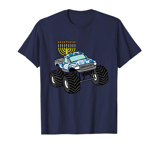 Kids Hanukkah Monster Truck Chanukah Jew Boys Kids Toddler Youth T-Shirt