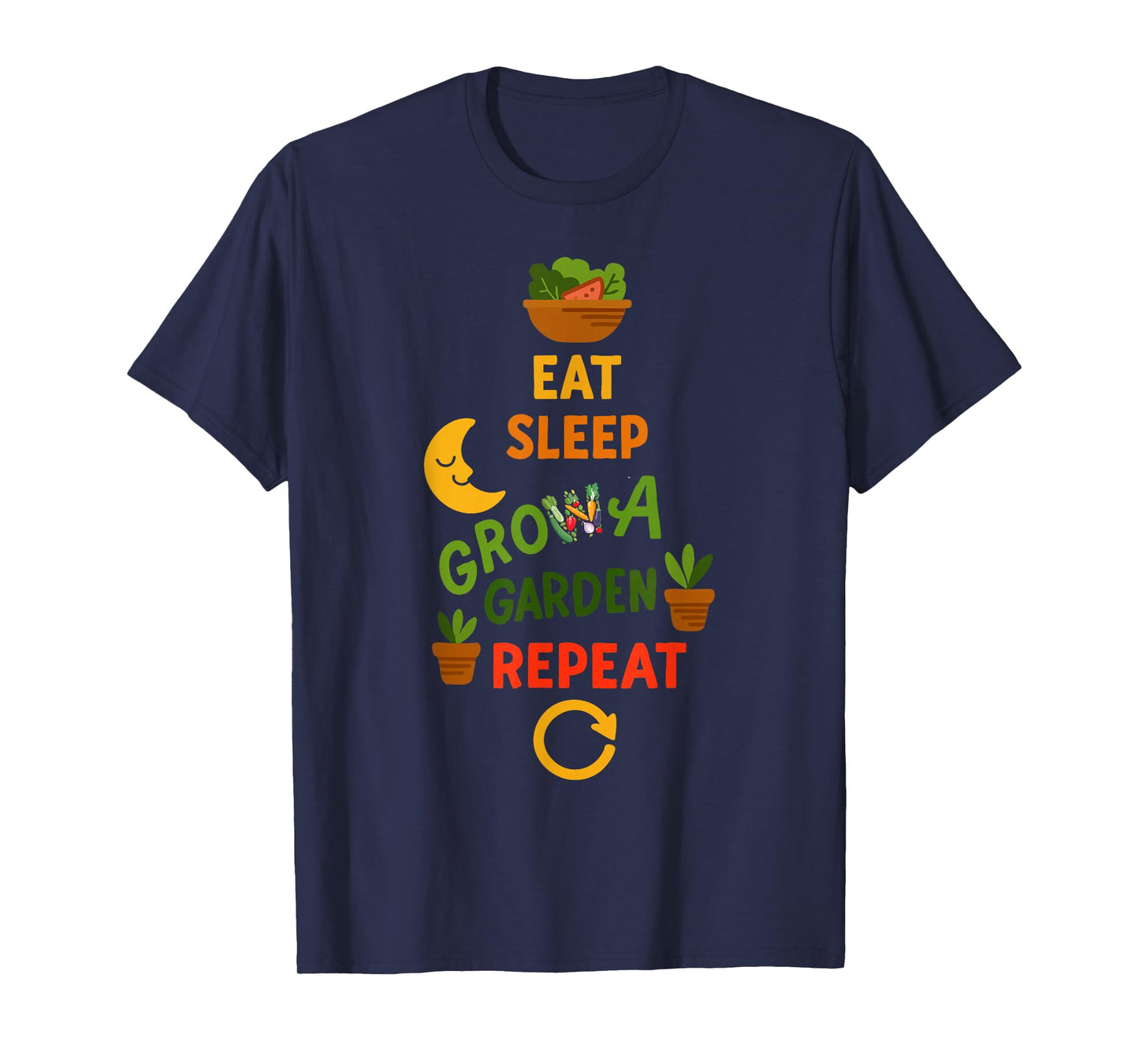 Funny Game Eat Sleep Grow A Garden Repeat Gamer Design T-Shirt