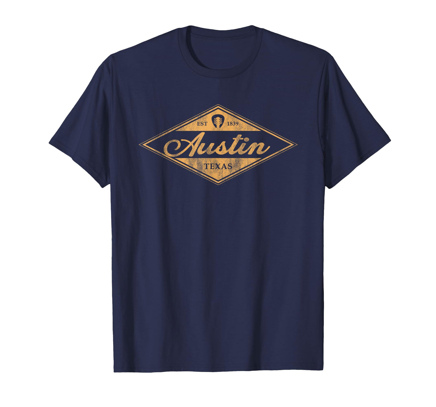 Retro Austin Texas Vintage Guitar Music Mens Womens Souvenir T-Shirt