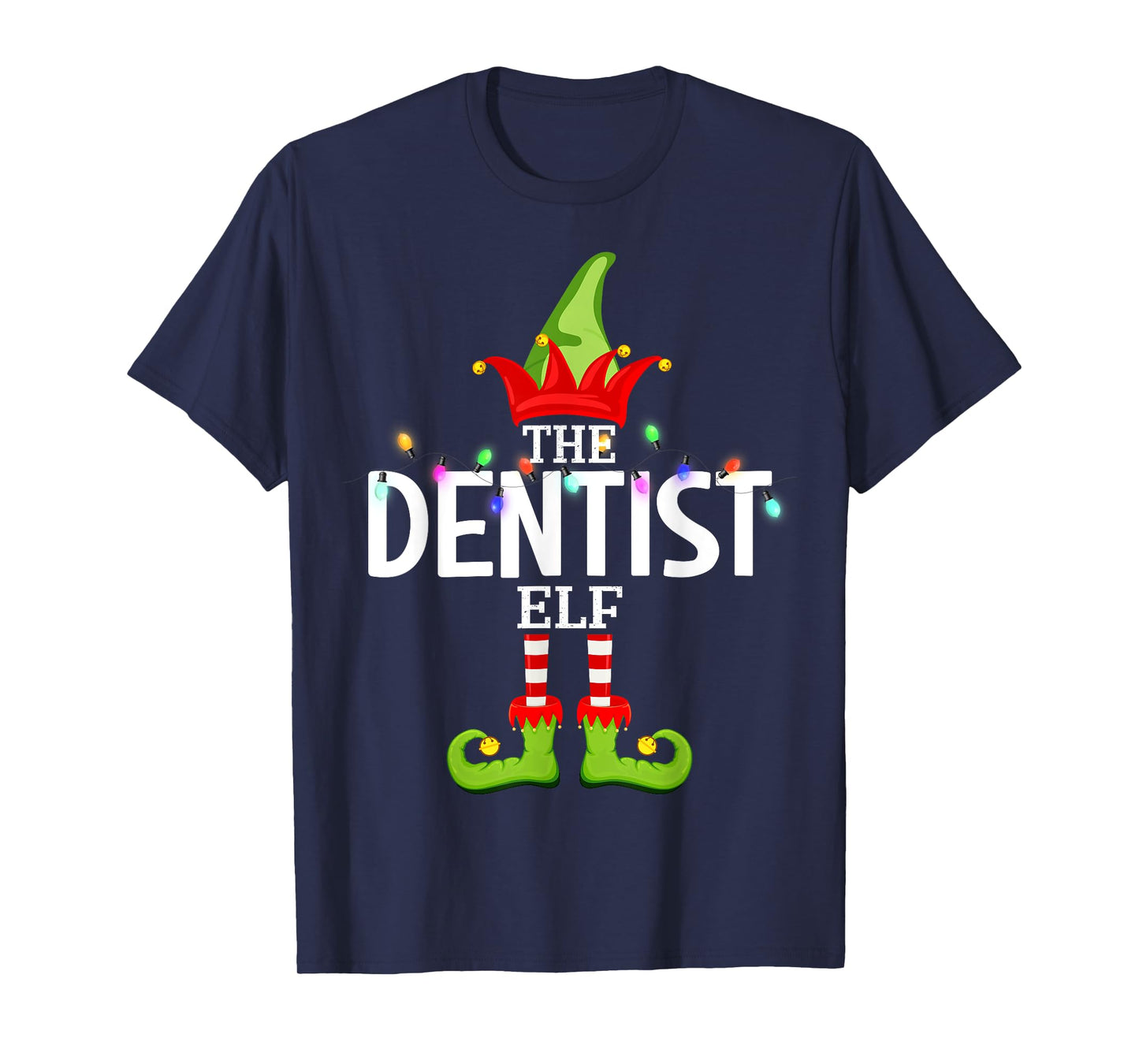 The Dentist Elf Christmas Matching Pajamas T-Shirt