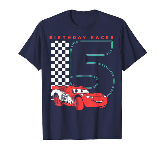 Disney Pixar Cars 5th Birthday Racer McQueen Graphic T-Shirt T-Shirt Small