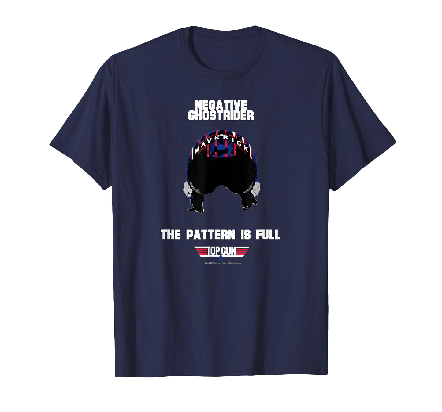Top Gun Negative Ghostrider Helmet Action Movie T-Shirt