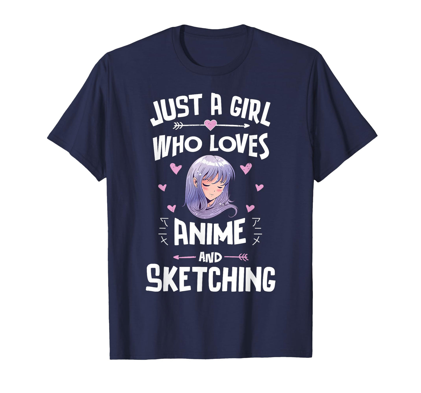 Just A Girl Who Loves Anime And Sketching Women Girls T-Shirt