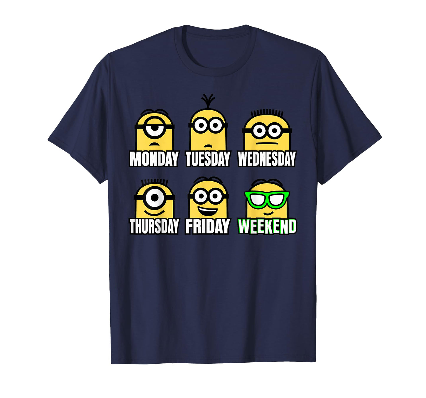 Despicable Me Minions Days and Expressions Of the Week T-Shirt