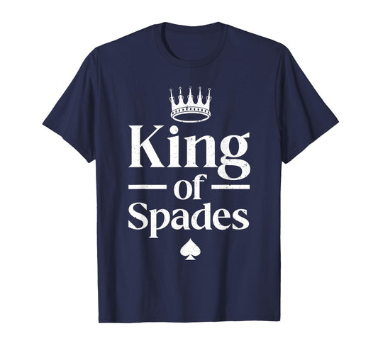 Cool King of Spades Art for Men Dad Card Game Spades Player T-Shirt
