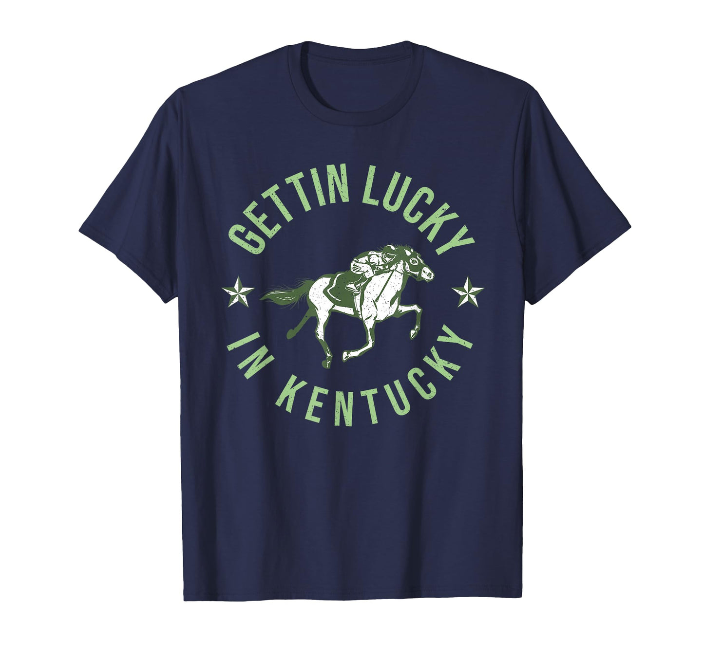 Funny Derby Vintage Getting Lucky In Kentucky Horse Racing T-Shirt