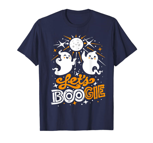 Let's Boogie Funny Cute Disco Fever 70s Halloween Boo Ghosts T-Shirt