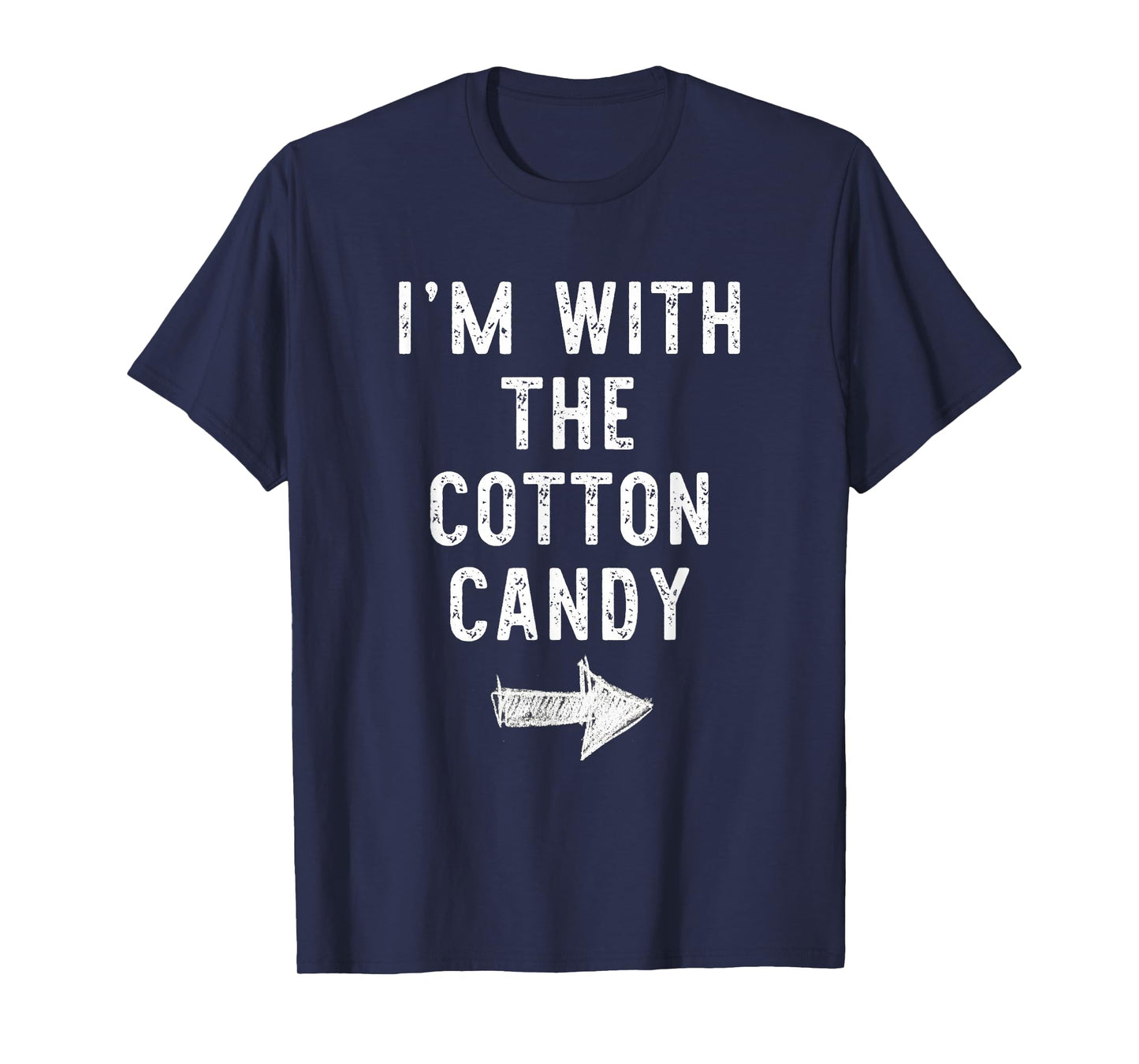 I’m with The Cotton Candy Funny Halloween Couple Costume T-Shirt