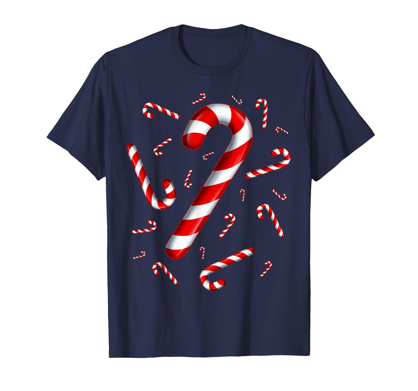 Christmas Candy Cane Red and White Sweet Twisted Candy T-Shirt