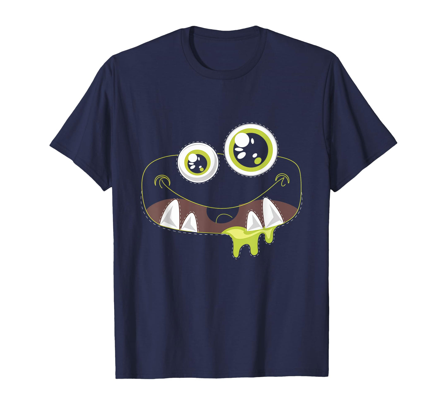 Cute Monster Face Halloween Costumes Kids Fun T-Shirt