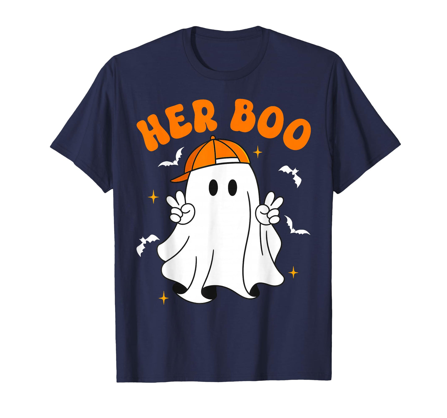 Her Boo & His Boo Funny Matching Halloween Couples T-Shirt