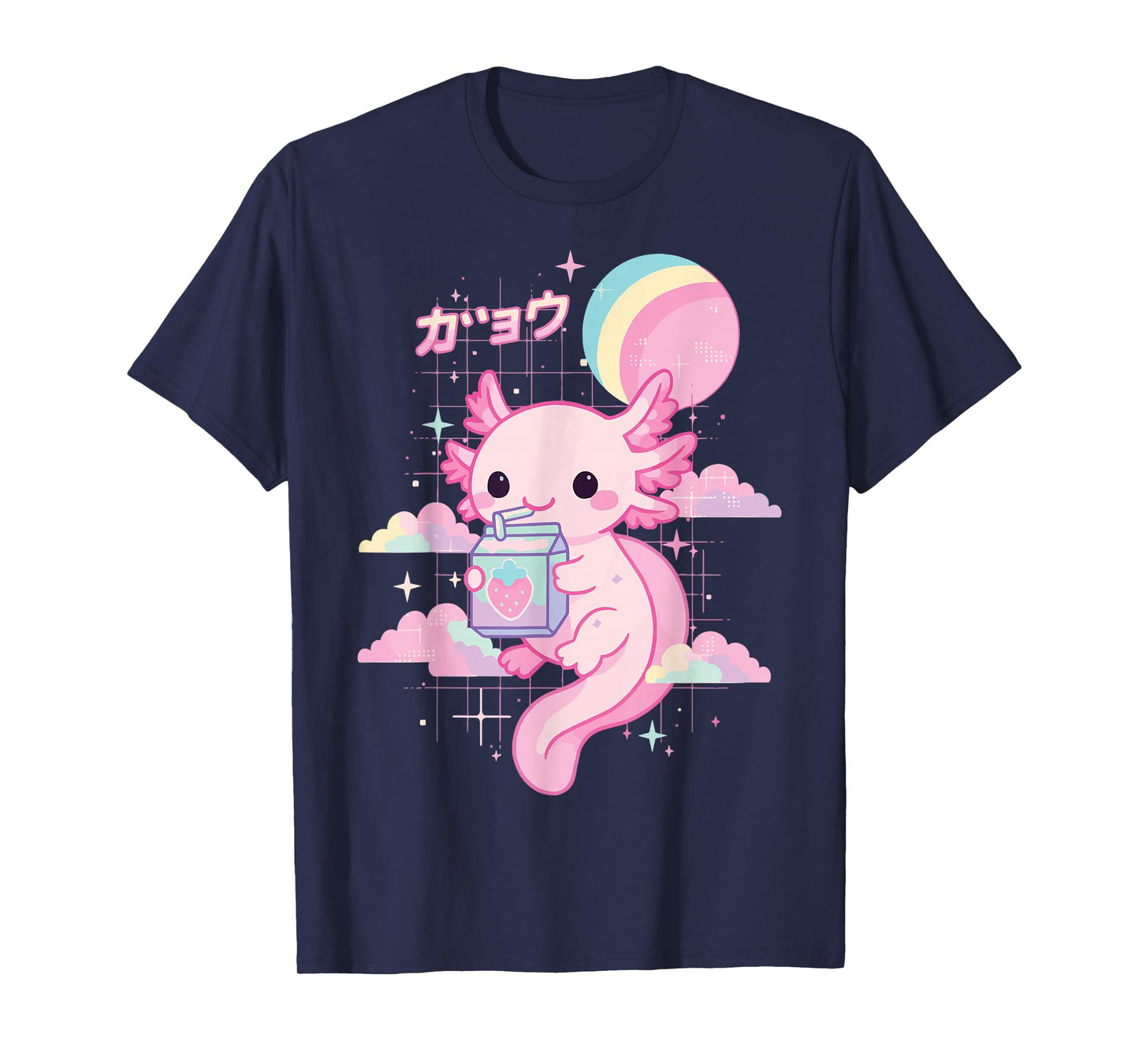 Axolotl Strawberry Milk Kawaii Japanese T-Shirt