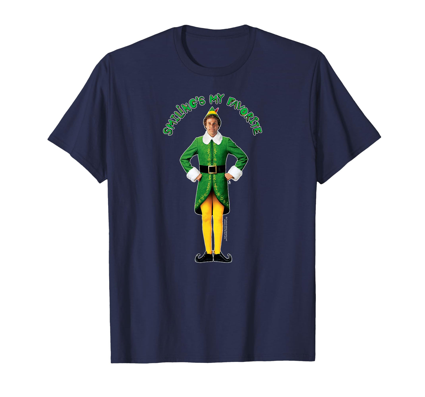 Elf Buddy Smiling's My Favorite Photo Funny Christmas T-Shirt
